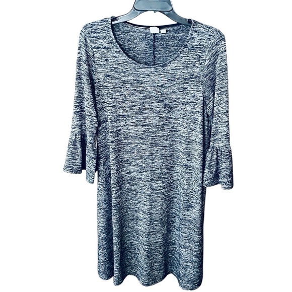 GAP Dresses & Skirts - GAP women’s bell sleeve knee length stretch knit dress SZ M navy blue